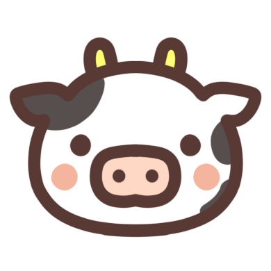 牛の顔アイコンイラスト