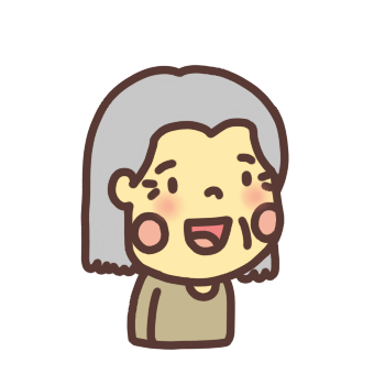 顔を赤らめて照れた表情のおばあちゃんのイラスト 表情のフリー素材集 イラストバンク表情支店
