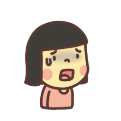 焦る表情の女の子のイラスト | 表情のフリー素材集【イラストバンク表情支店】