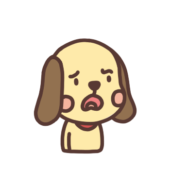 「はぁ？」という表情の犬のイラスト