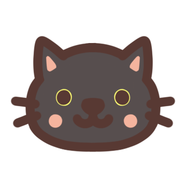 黒猫の顔アイコン