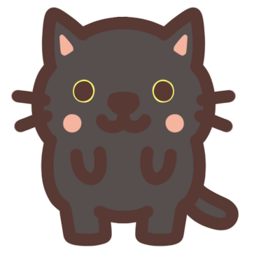 黒猫のアイコンイラスト