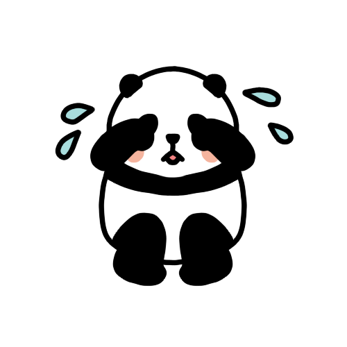 メソメソと泣くパンダのイラスト かわいいパンダのフリー素材集 イラストバンク パンダ支店