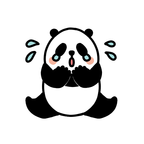 号泣するパンダのイラスト