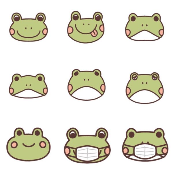 カエルのアイコンイラスト 9種類 子どものフリー素材集 イラストバンク 本店