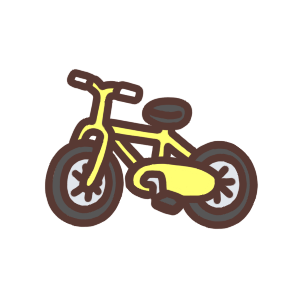 黄色の自転車のイラスト