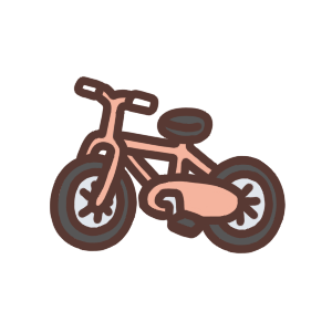 ピンク色の自転車のイラスト