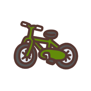緑色の自転車のイラスト