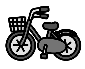自転車のイラスト 白黒