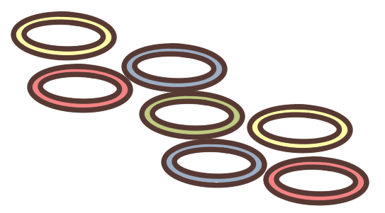 フラフープのリングのイラスト