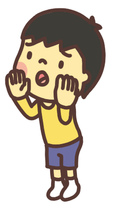 深刻な表情で話す子どものイラスト