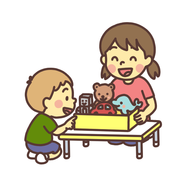 子ども祭りのおもちゃ屋さんコーナーのイラスト