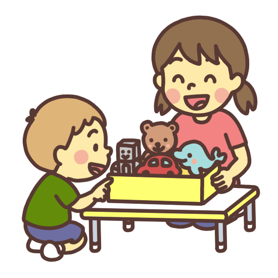 子ども祭りのおもちゃ屋さんのイラスト