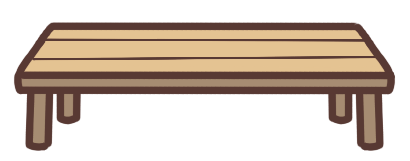 木製ベンチのイラスト