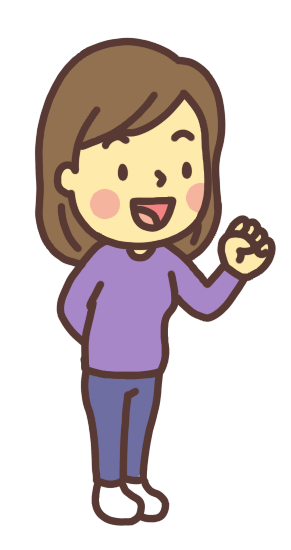 じゃんけんをする大人（女性）のイラスト