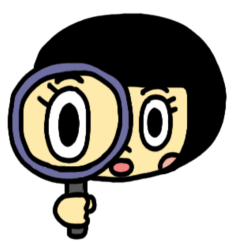 虫眼鏡観察する子どものイラスト 顔のみ