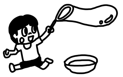シャボン玉で遊ぶ男の子のイラスト 白黒イラストのフリー素材集 イラストバンク モノクロ支店