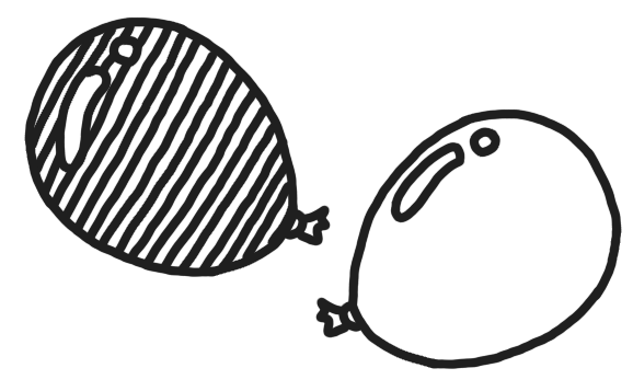 風船のイラスト 白黒イラストのフリー素材集 イラストバンク モノクロ支店