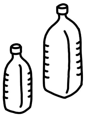 ペットボトルのイラスト 白黒イラストのフリー素材集 イラストバンク モノクロ支店